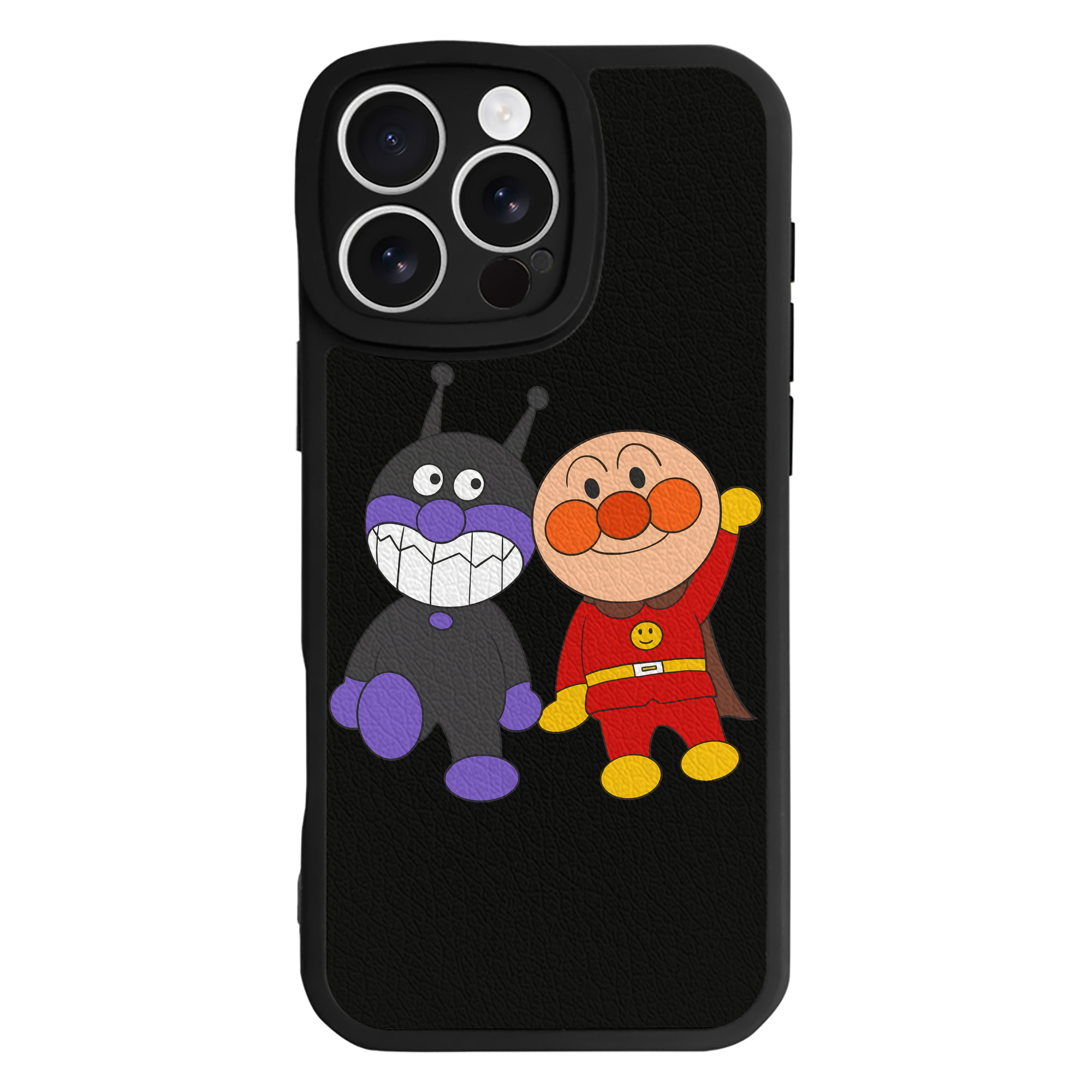 （画像用） アンパンマン Anpanman 【iPhone 16シリーズ対応】シリコンスマホケース（レザー調） 材質：シリコン